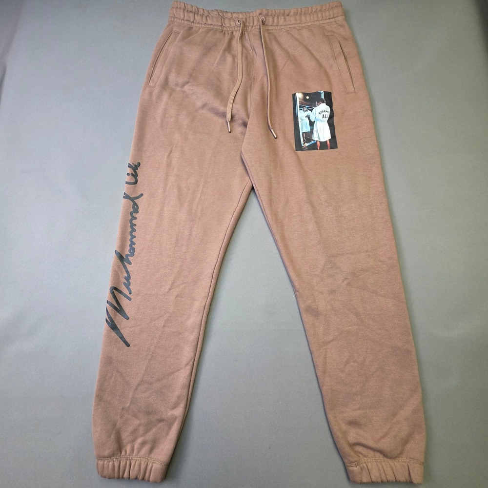 Shoe Palace Muhammad Ali Graphic Fleece Joggers Brown Mens XL Butterfly Bee